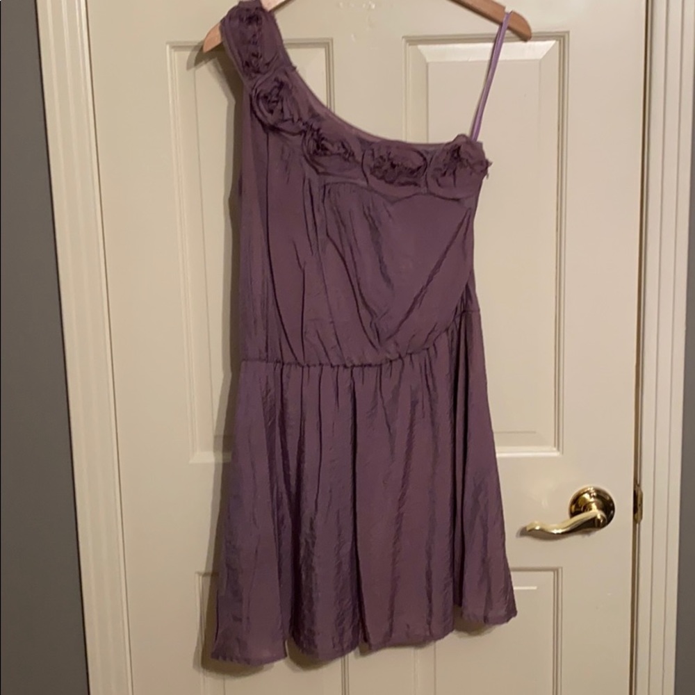 Purple One Shoulder Dress